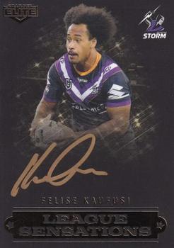 2019 NRL Elite - League Sensations Signatures Black #LSB07 Felise Kaufusi Front